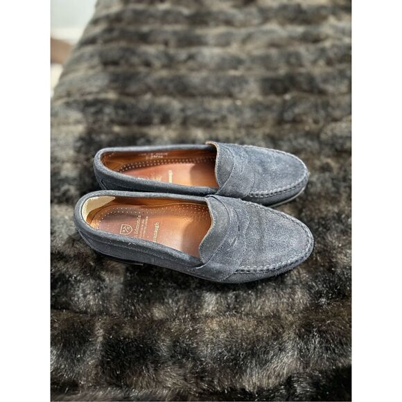 Allen Edmonds cavanaugh blue suede penny loafers 10.5 D main image 4